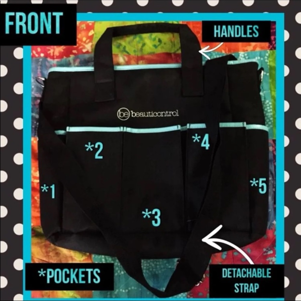 Large BeautiControl Cosmetic Travel Tote Bag